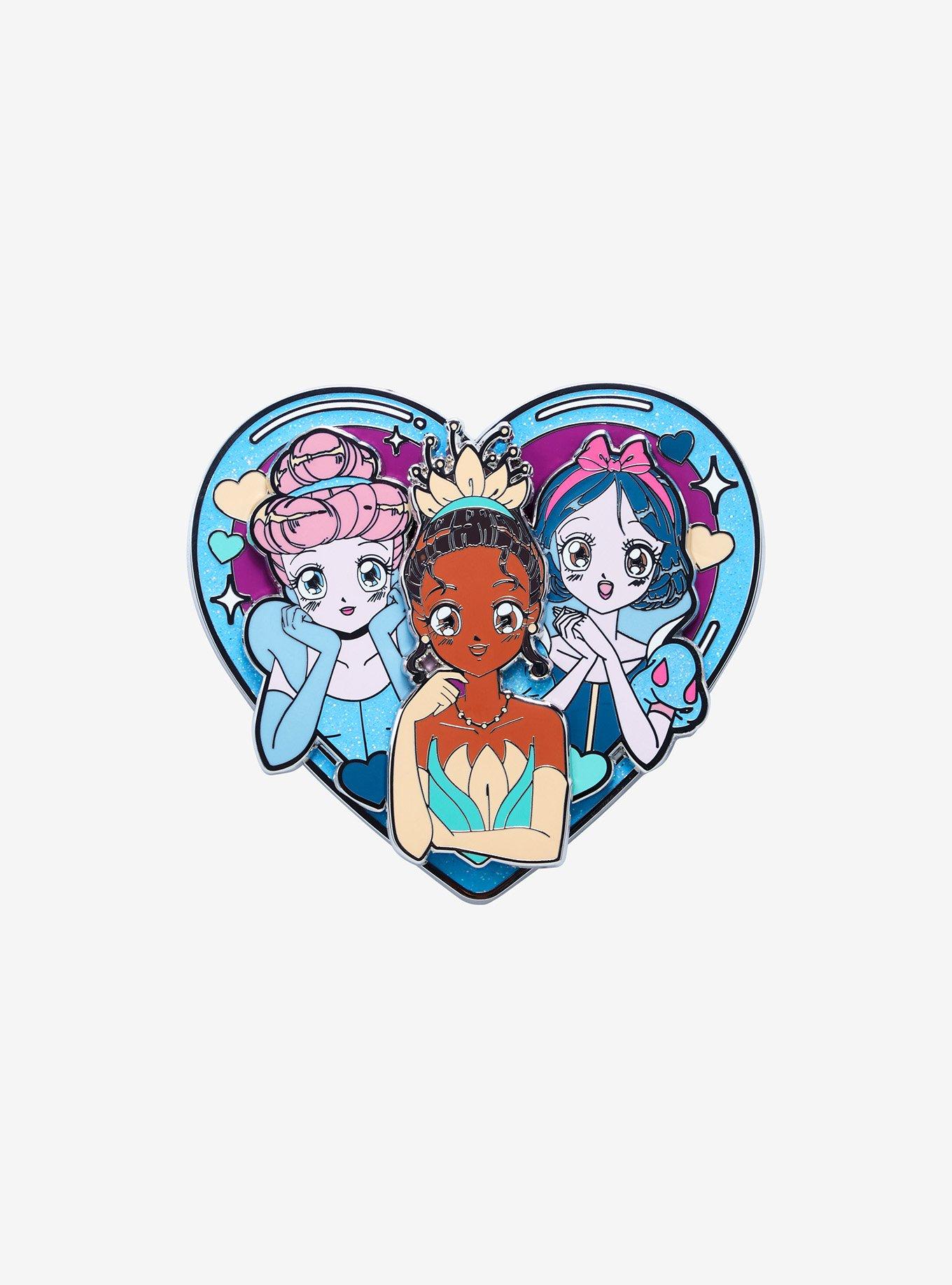 Loungefly Disney Manga Princesses Enamel Pin, , hi-res