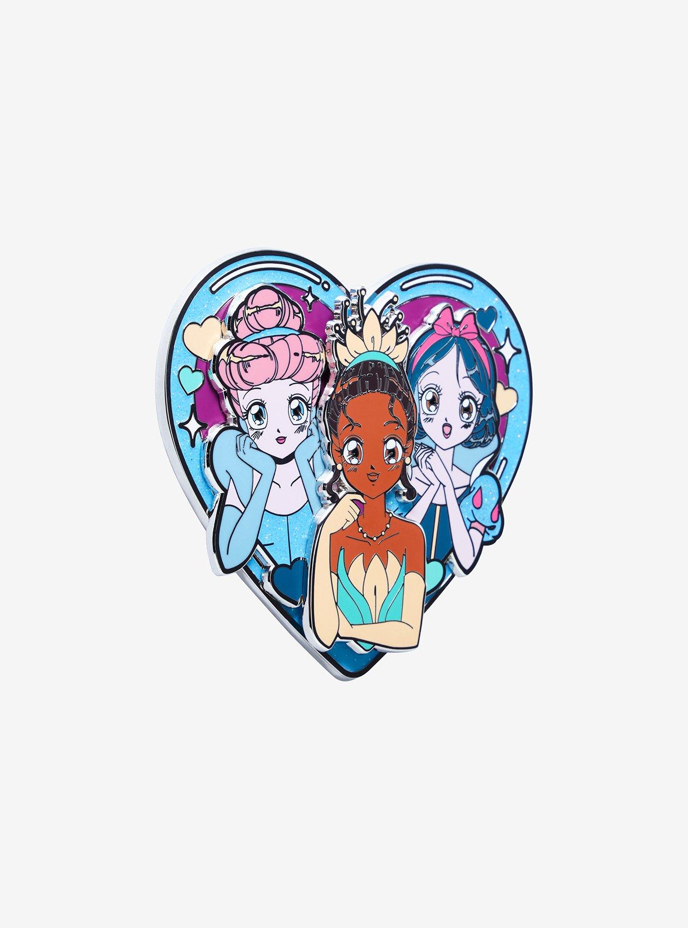 Loungefly Disney Manga Princesses Enamel Pin, , alternate