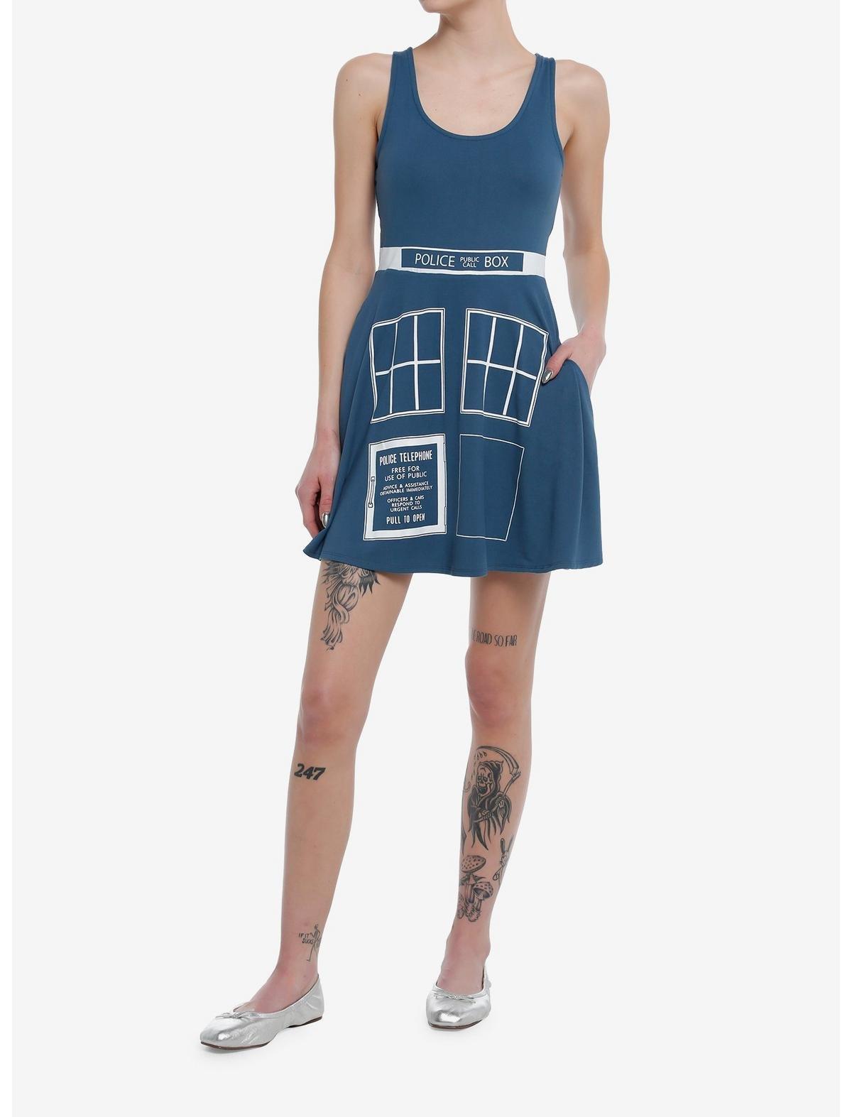 Her Universe Doctor Who TARDIS Athletic Dress, BLUE, alternate