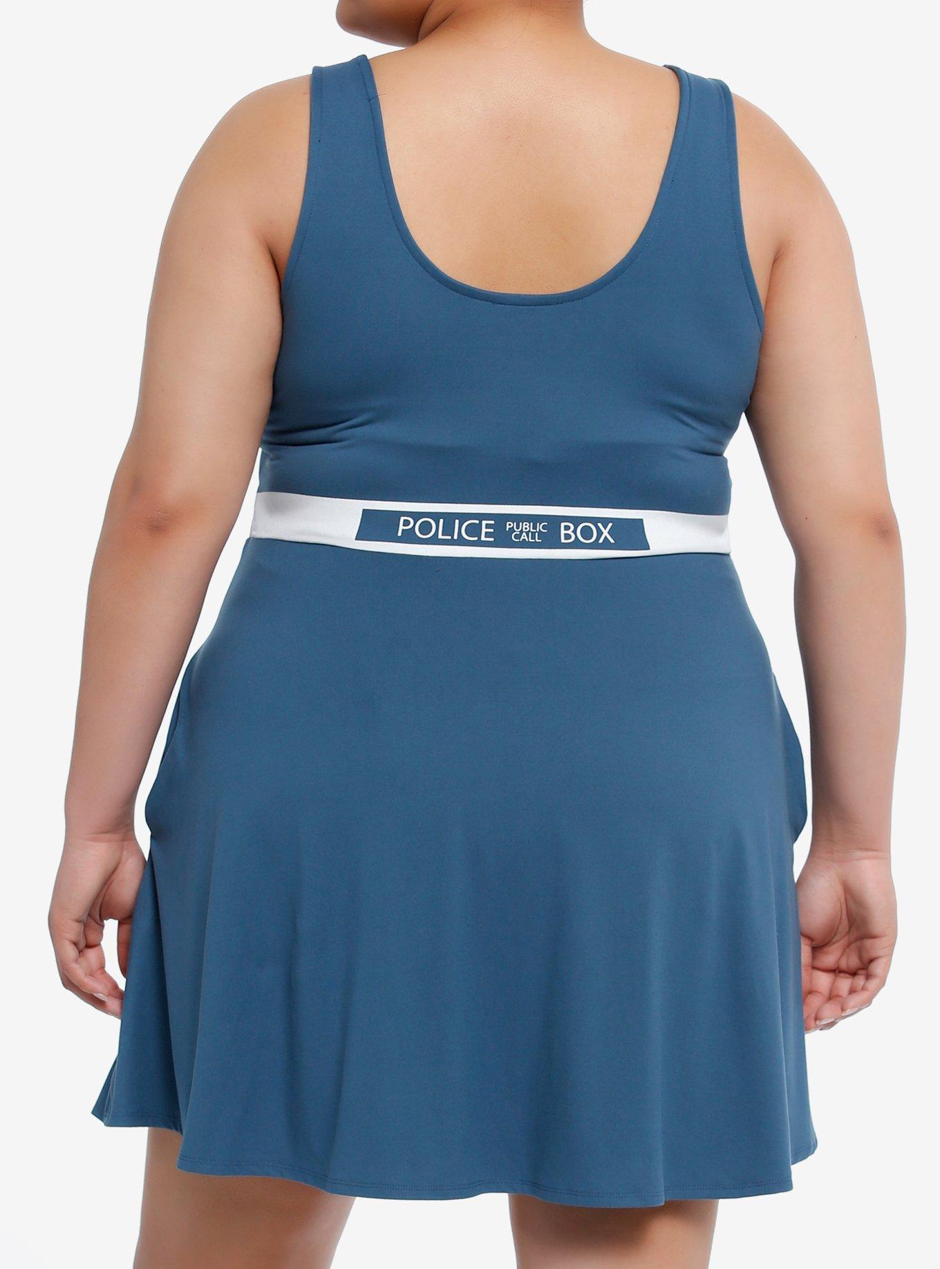 Her Universe Doctor Who TARDIS Athletic Dress Plus Size, BLUE, alternate