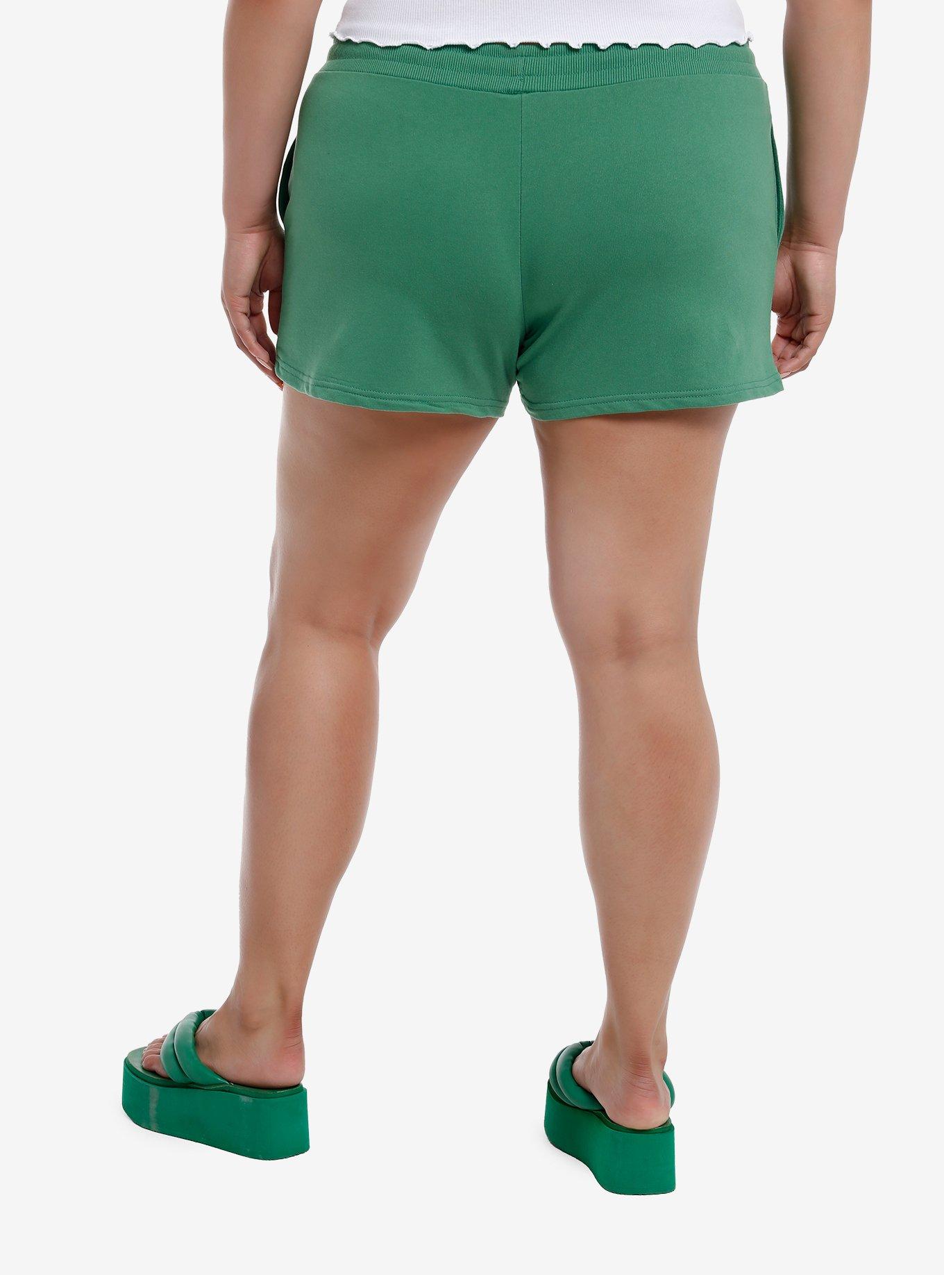 Animal Crossing: New Horizons Leif Lounge Shorts Plus Size, GREEN, alternate