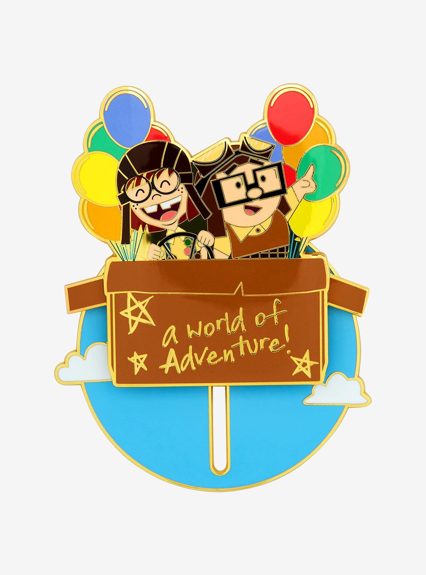 Loungefly Disney Pixar Up Carl & Ellie Sliding Enamel Pin, , alternate