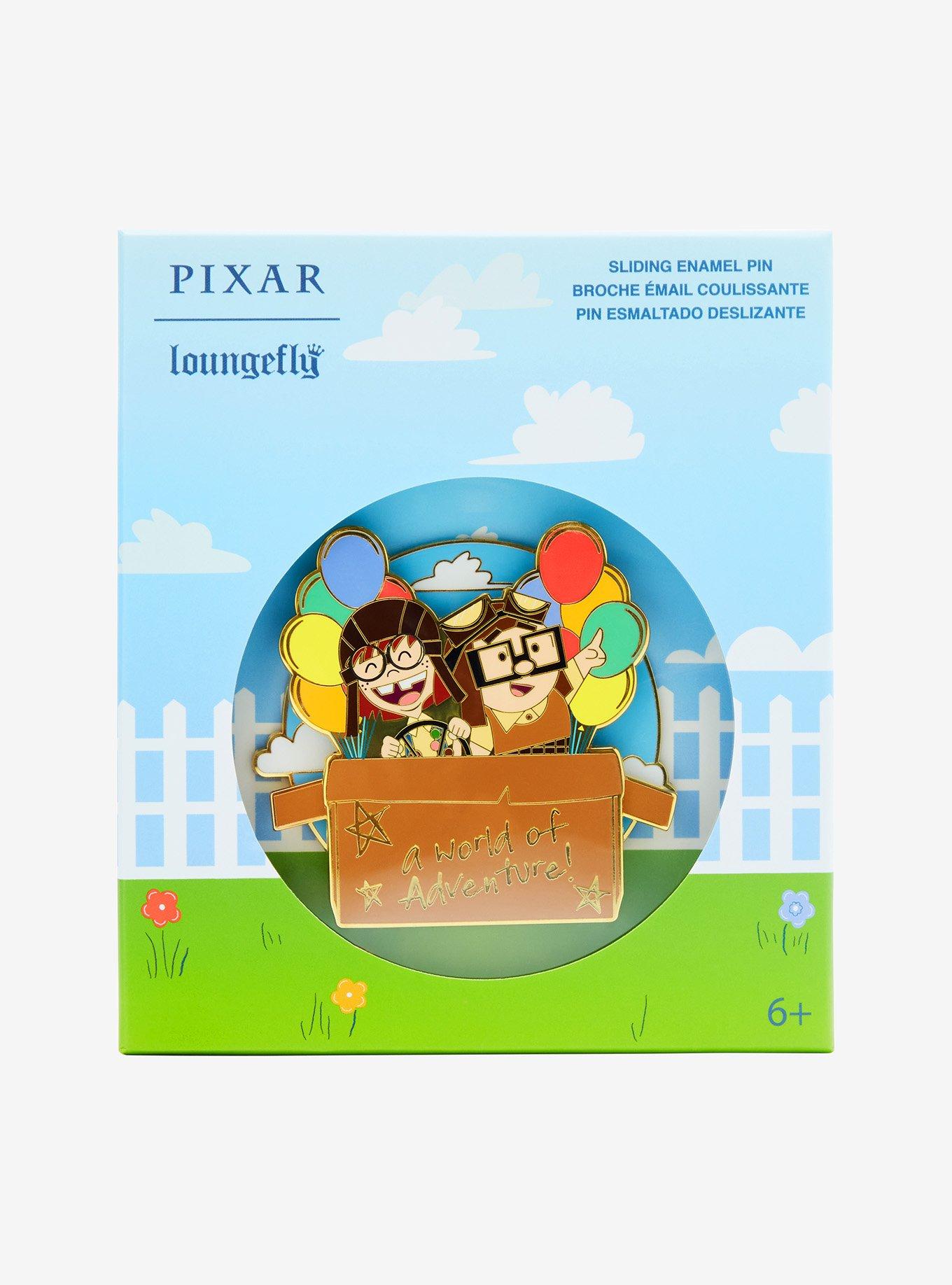 Loungefly Disney Pixar Up Carl & Ellie Sliding Enamel Pin, , alternate