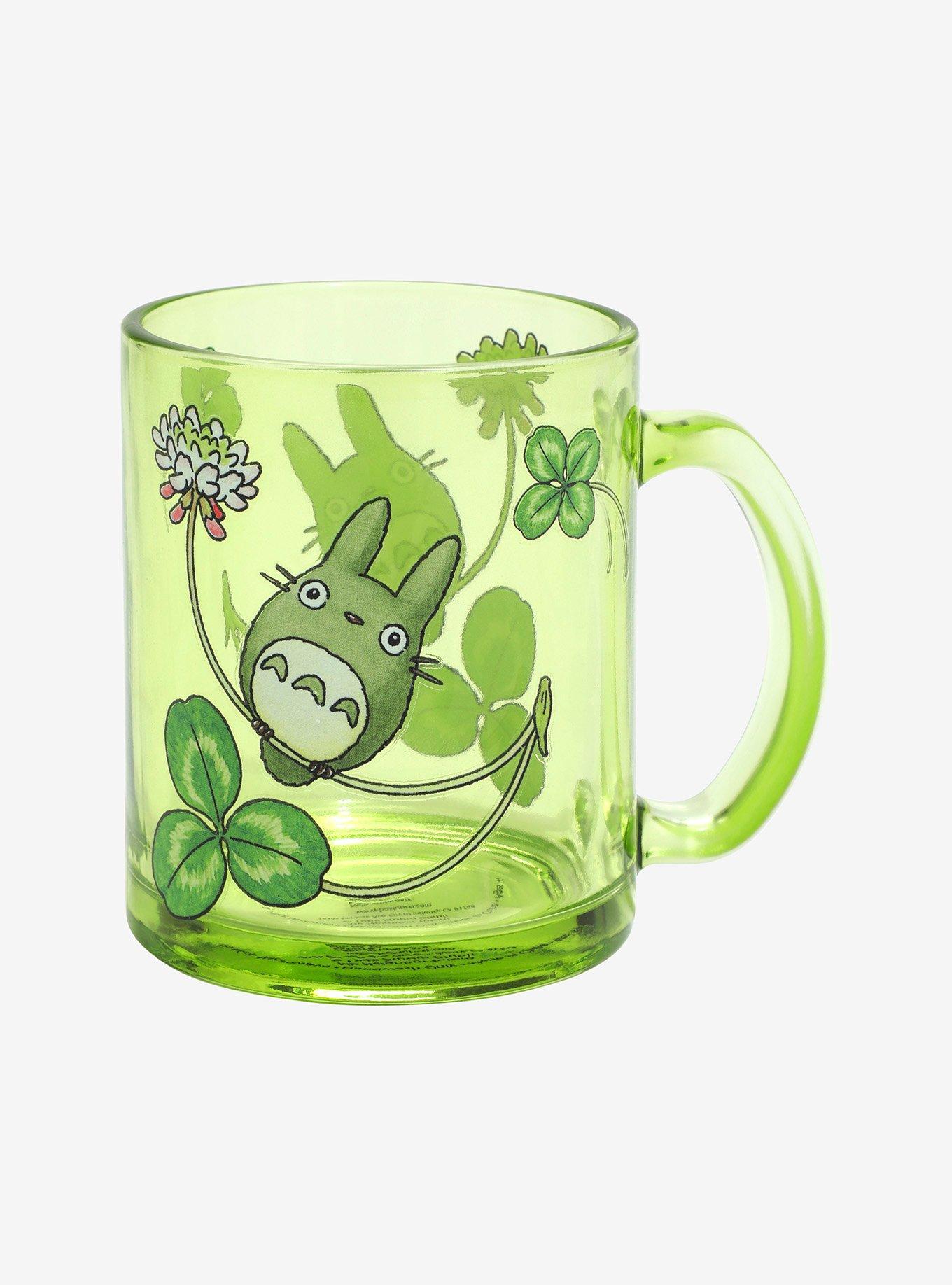 Studio Ghibli My Neighbor Totoro Clover & Totoro Allover Print Glass Mug