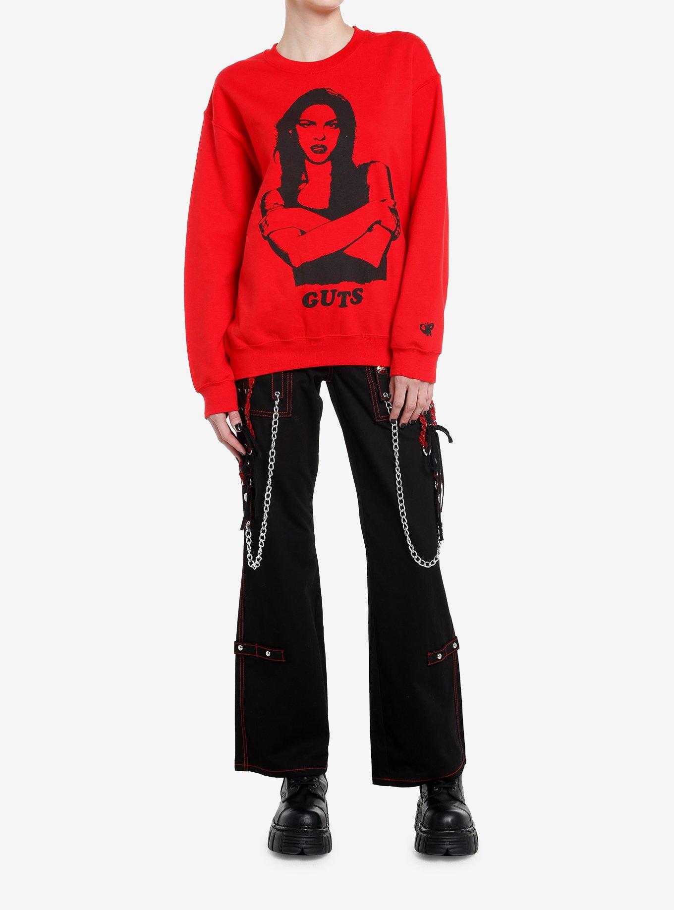 Olivia Rodrigo GUTS Red Girls Sweatshirt, RED, alternate