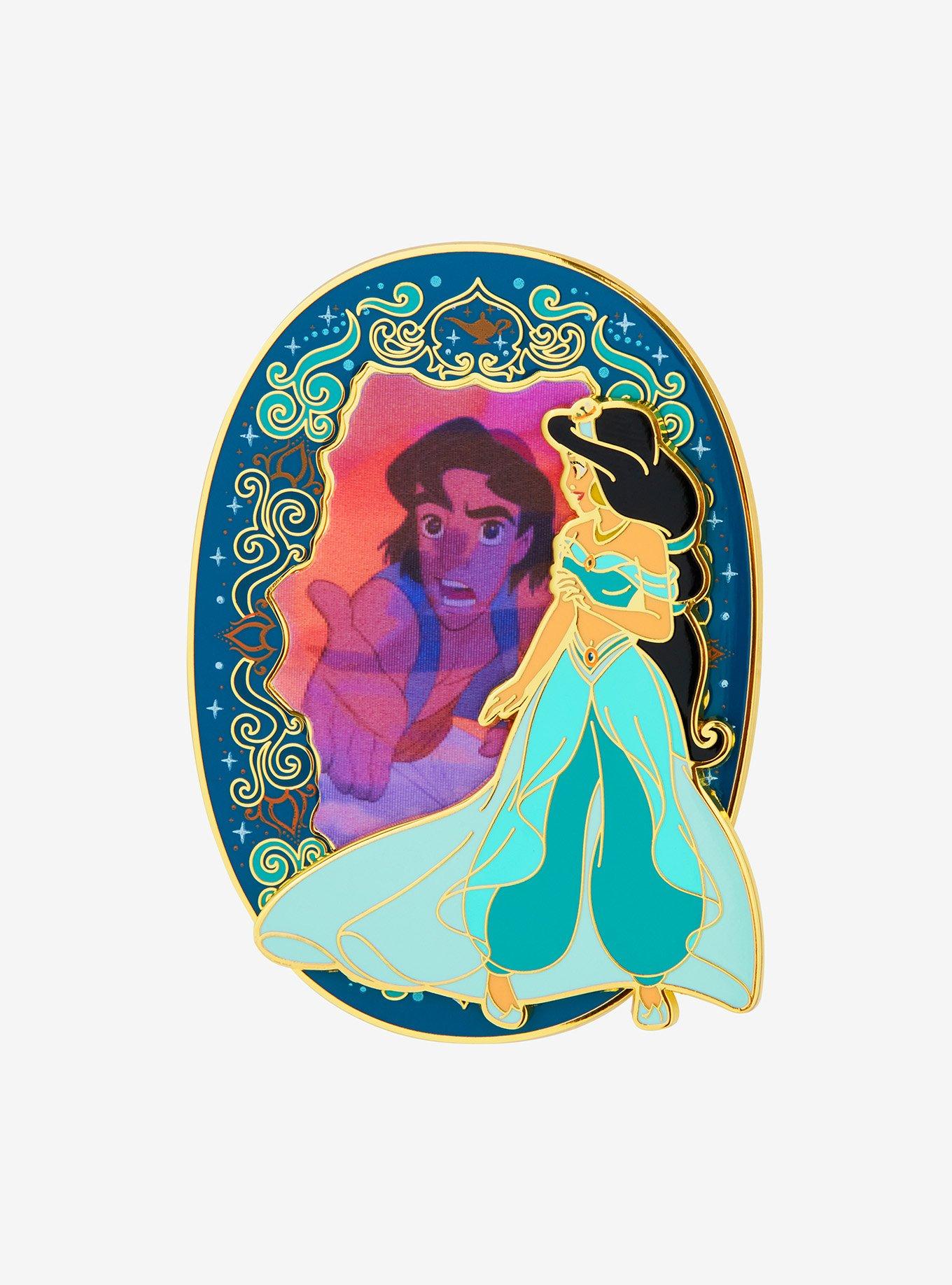 Loungefly Disney Aladdin Jasmine Lenticular 3 Inch Pin, , alternate