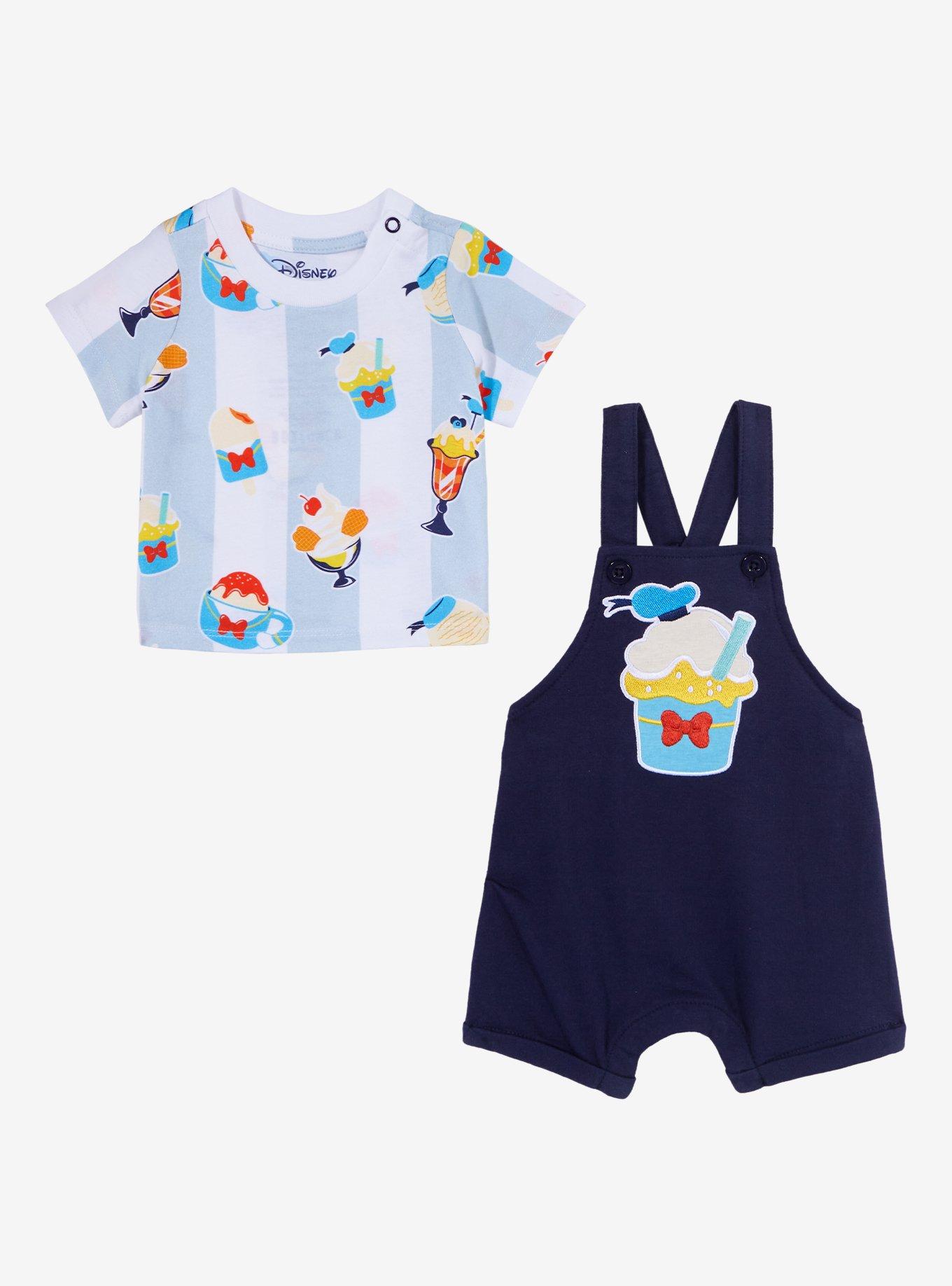 Disney Donald Duck Ice Cream Infant T-Shirt and Overall Set - BoxLunch Exclusive, , hi-res