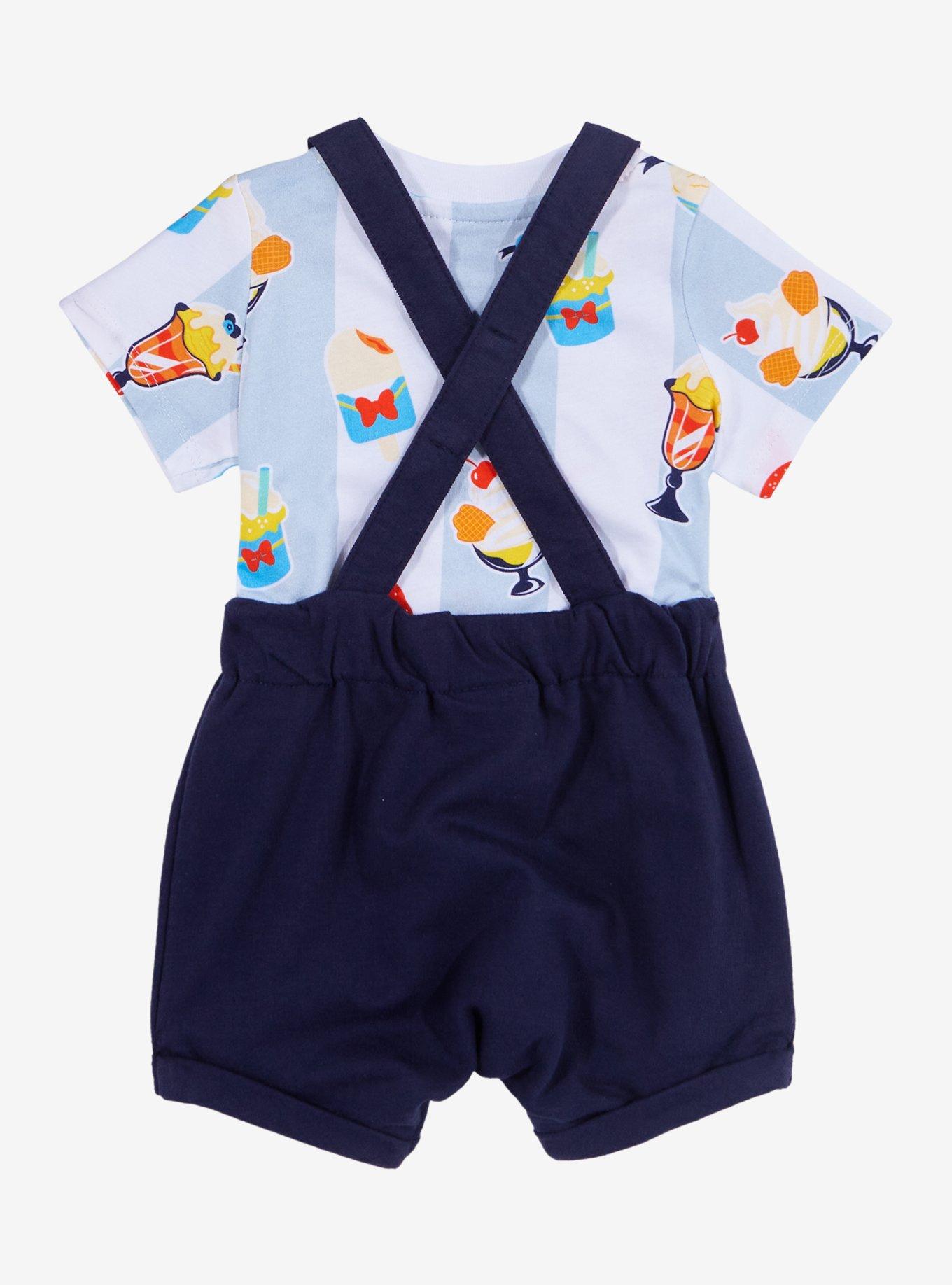 Disney Donald Duck Ice Cream Infant T-Shirt and Overall Set - BoxLunch Exclusive, MULTI, alternate