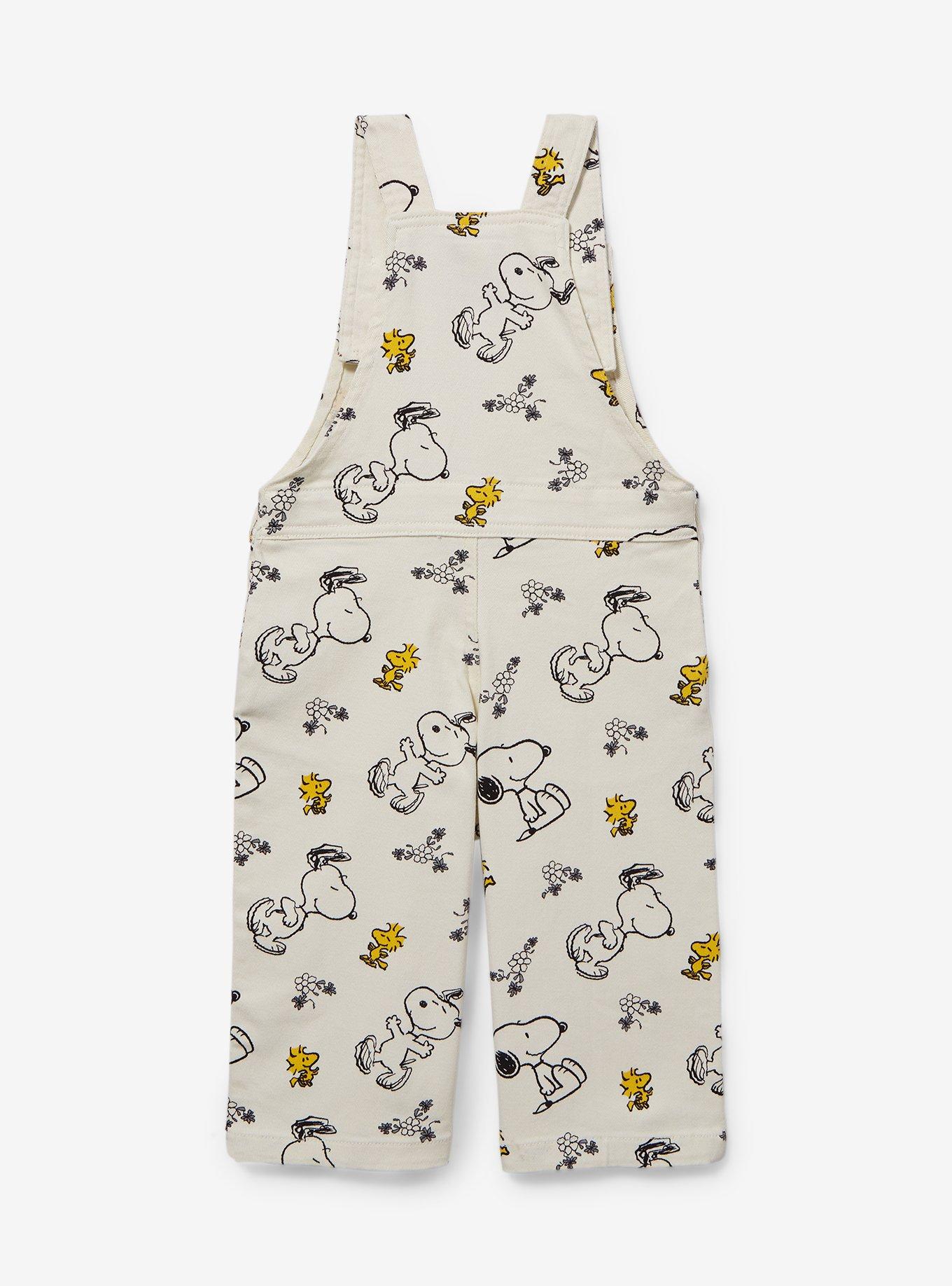 Peanuts Snoopy and Woodstock Allover Print Toddler Overalls — BoxLunch Exclusive, , alternate