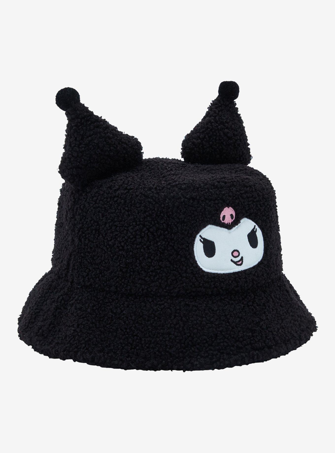 Kuromi 3D Ear Sherpa Bucket Hat, , alternate