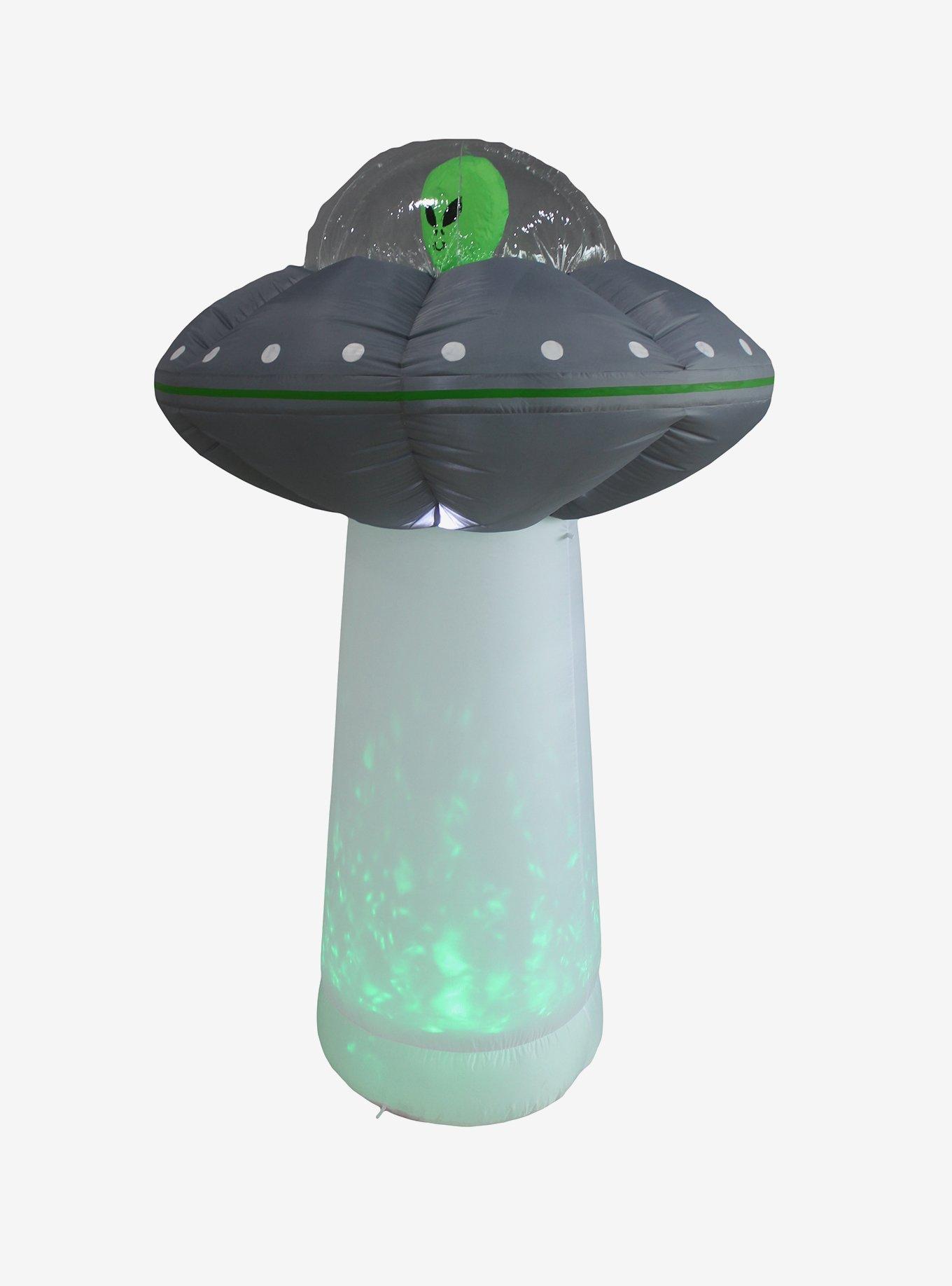 Alien UFO with Inferno Tractor Beam Inflatable Decor, , alternate