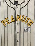 Peanuts Snoopy and Woodstock Striped Baseball Jersey, OFF WHITE, alternate