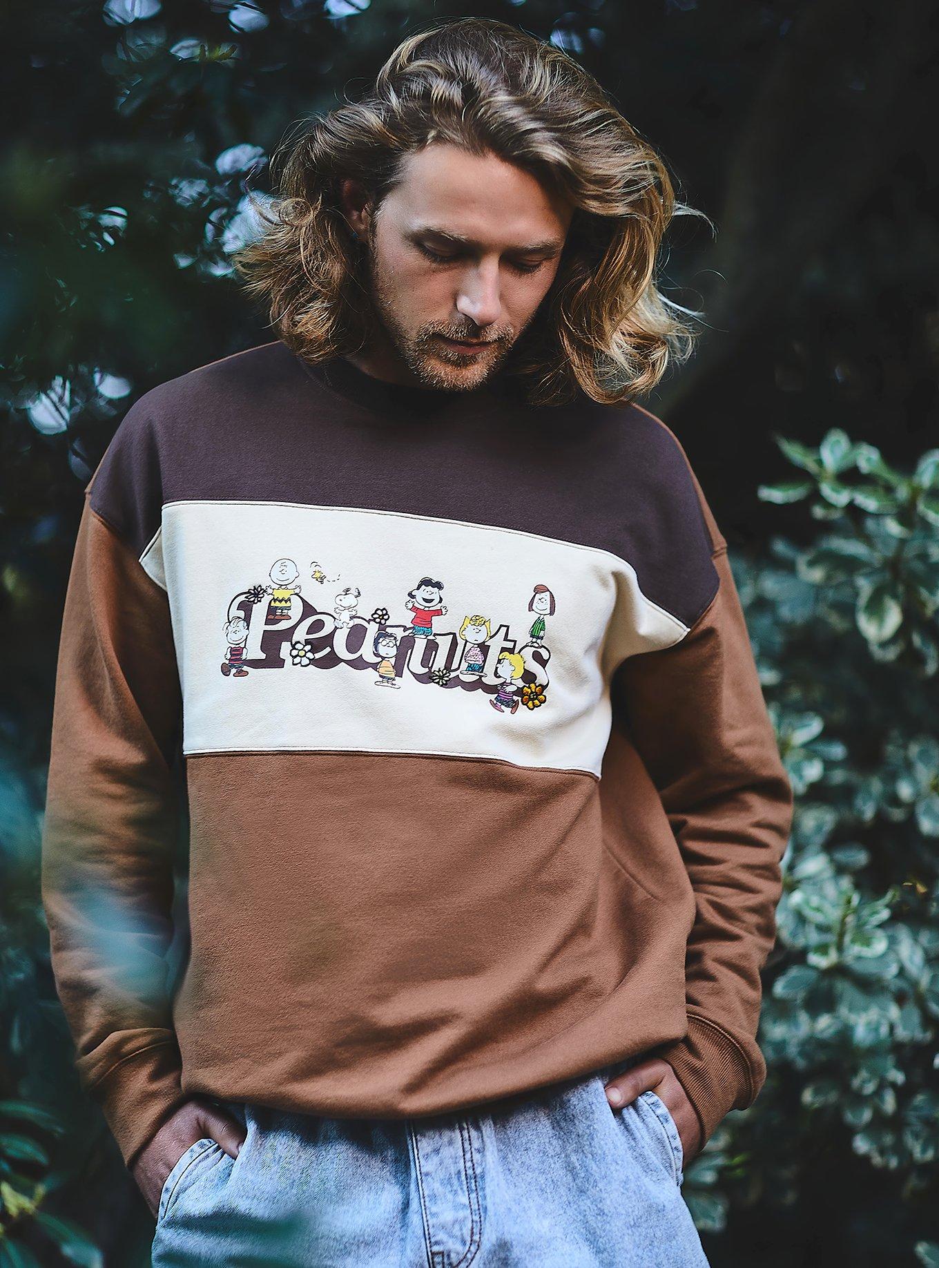 Peanuts Characters Color Block Crewneck — BoxLunch Exclusive, , alternate