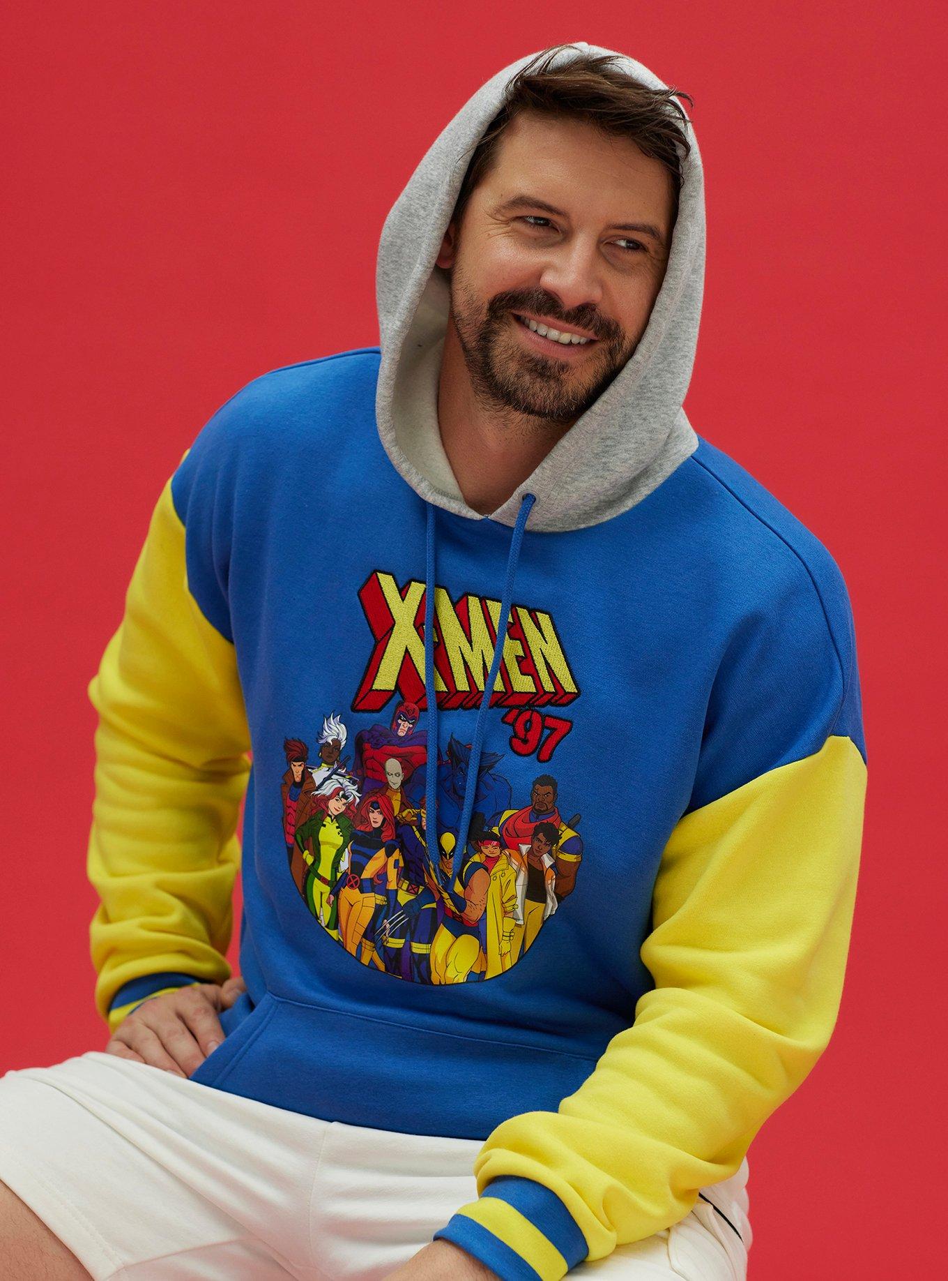 Marvel X-Men '97 Group Portrait Colorblock Hoodie - BoxLunch Exclusive, BLUE, alternate