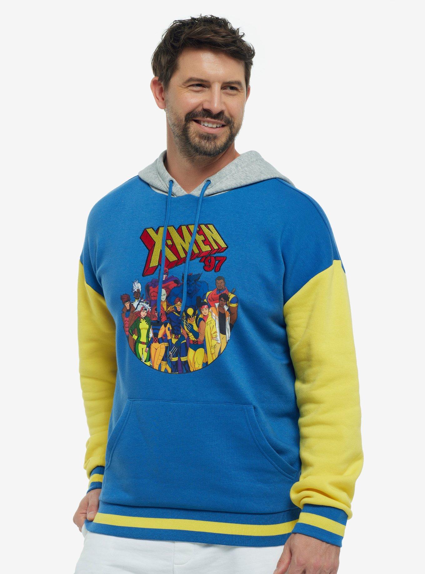 Marvel X-Men '97 Group Portrait Colorblock Hoodie - BoxLunch Exclusive, BLUE, alternate