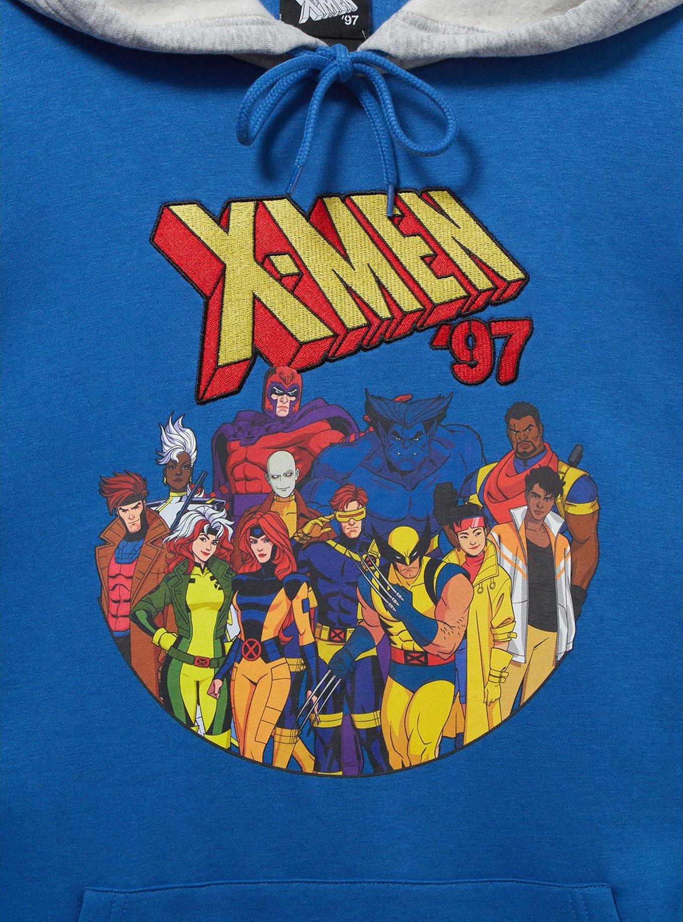Marvel X-Men '97 Group Portrait Colorblock Hoodie - BoxLunch Exclusive, BLUE, alternate