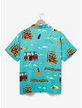 Studio Ghibli Spirited Away Chihiro and No-Face Scenic Teal Woven Button-Up — BoxLunch Exclusive, , alternate