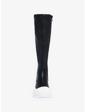 Azalea Wang Black & White Knee-High Stretch Sneakers, , hi-res