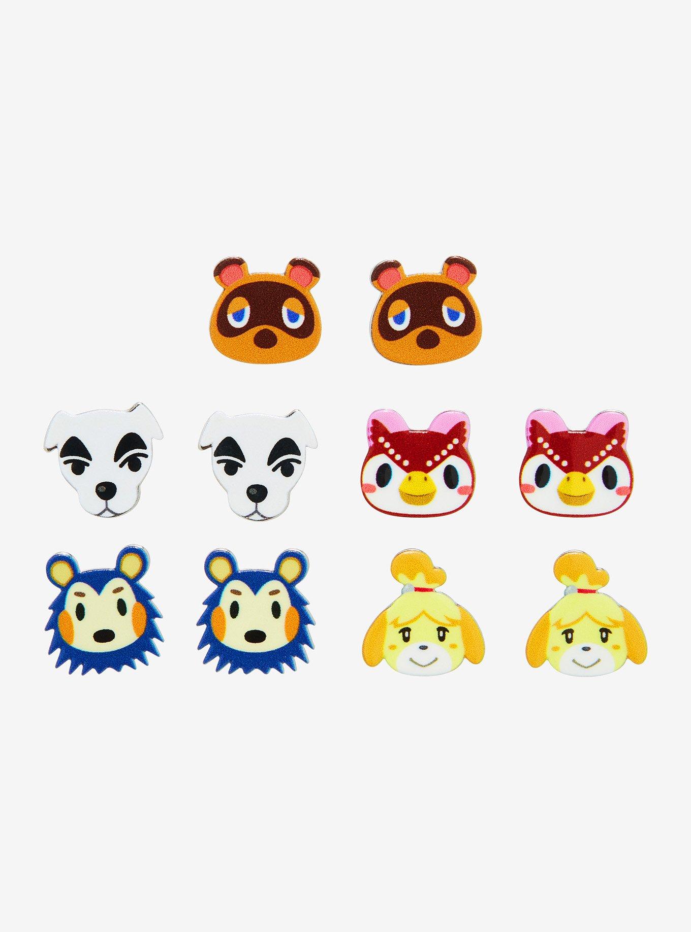 Animal Crossing Characters Stud Earring Set, , hi-res