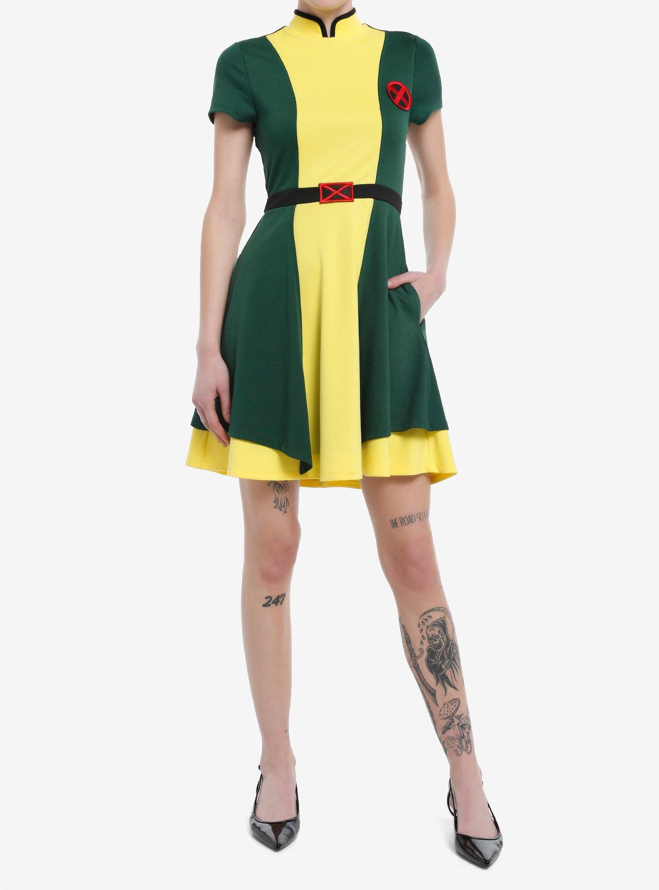 Her Universe Marvel X-Men '97 Rogue Color-Block Dress Her Universe Exclusive, MULTI, alternate