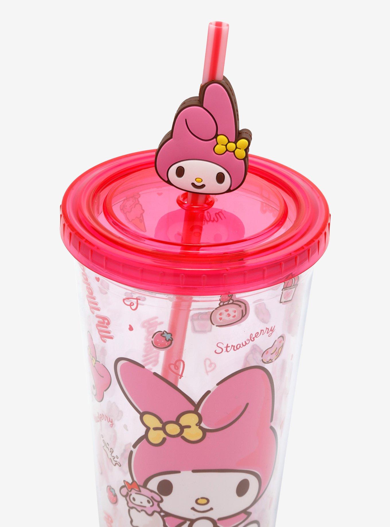 Sanrio My Melody Strawberry Desserts Allover Print Carnival Cup with Straw Charm, , alternate