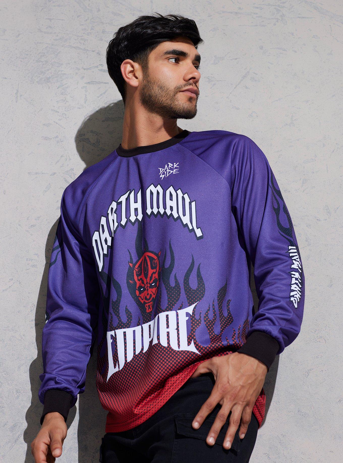 Star Wars Darth Maul Motocross Jersey - BoxLunch Exclusive, PURPLE, alternate