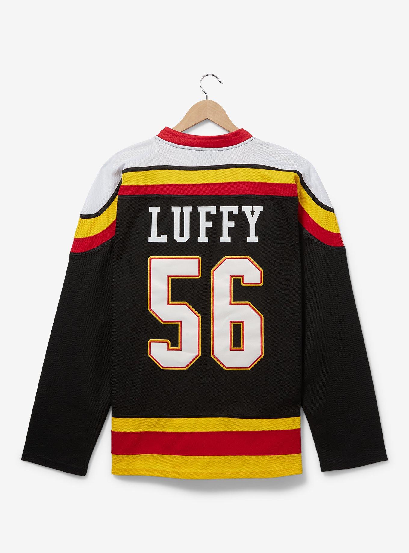 One Piece Luffy Hockey Jersey &mdash; BoxLunch Exclusive, BLACK, alternate