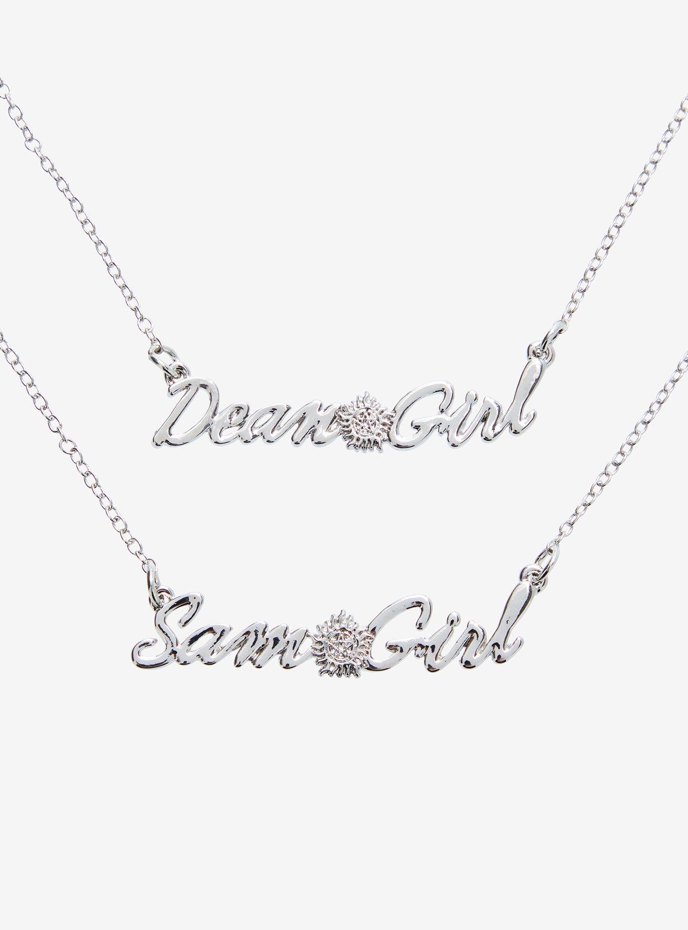 Supernatural Sam & Dean Girl Best Friend Necklace Set, , alternate