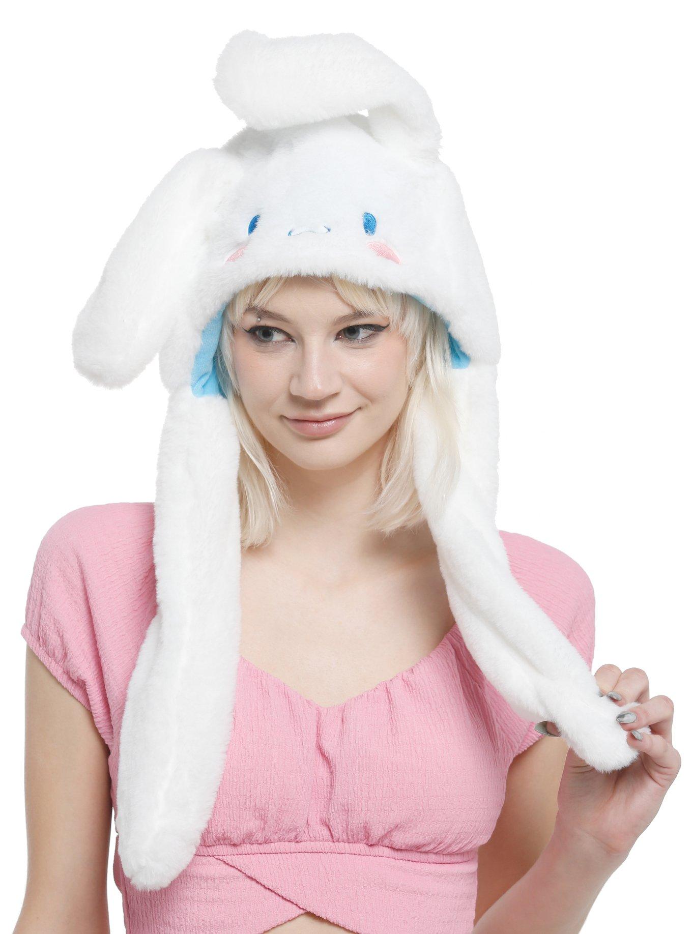 Cinnamoroll Fuzzy Tassel Beanie With Movable Ears, , alternate