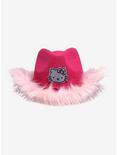 Hello Kitty Pink Rhinestone & Fur Trim Cowboy Hat, , alternate