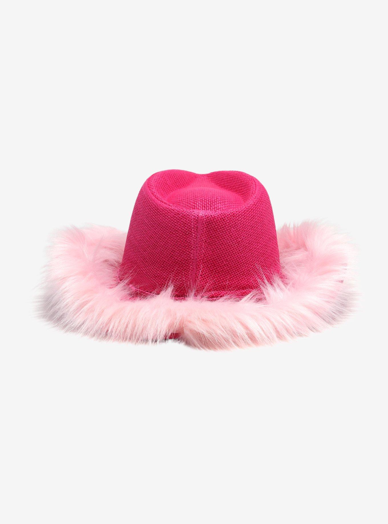 Hello Kitty Pink Rhinestone & Fur Trim Cowboy Hat, , alternate