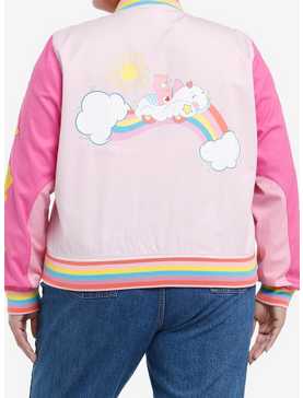 Care Bears Rainbow Varsity Girls Racing Jacket Plus Size, , hi-res