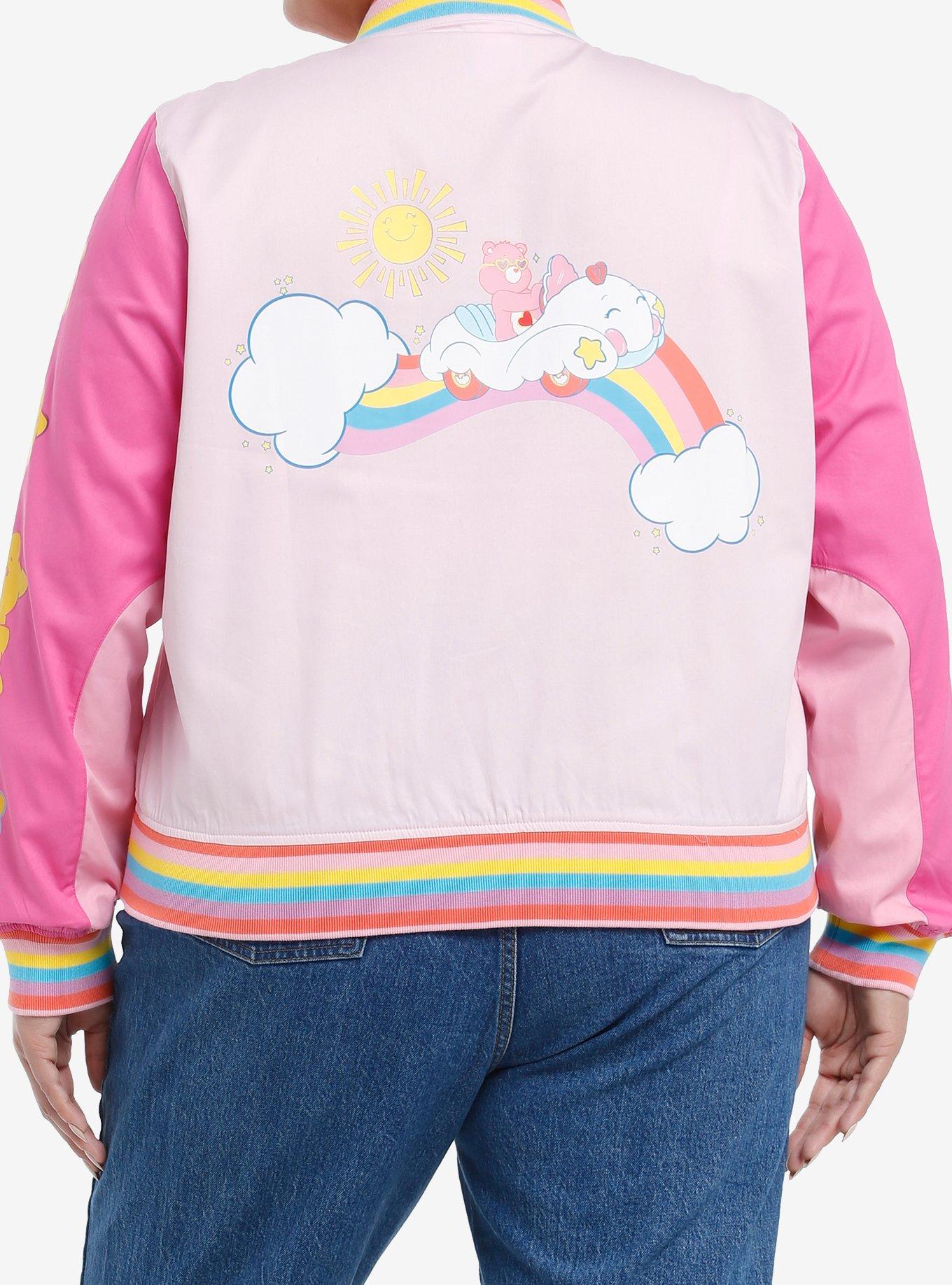 Care Bears Rainbow Varsity Girls Racing Jacket Plus Size, , hi-res