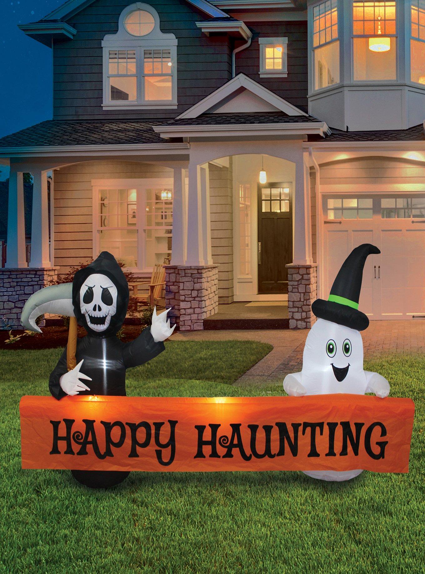 Happy Haunting Banner Inflatable Decor, , alternate