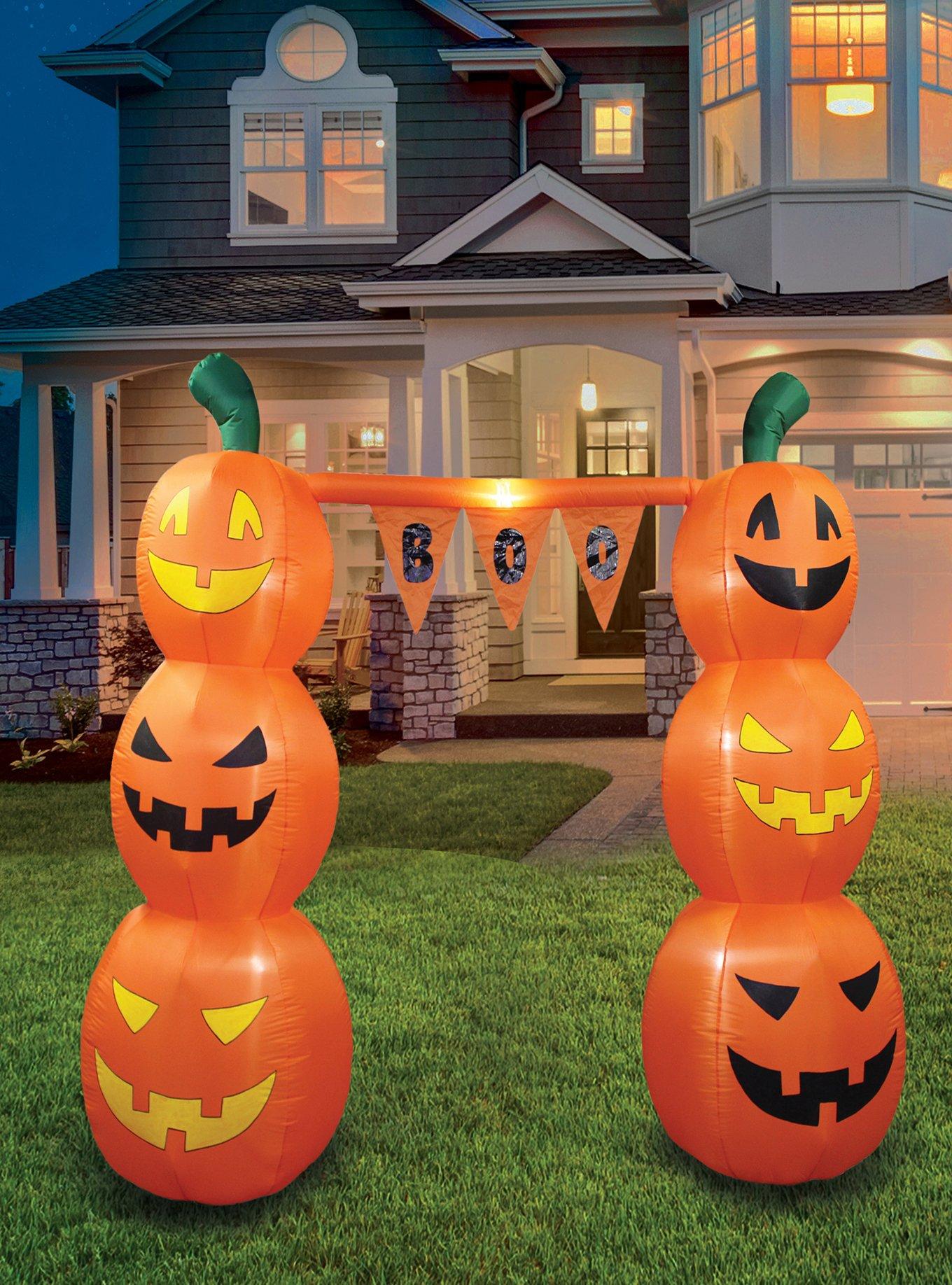 Pumpkin Banner Archway Inflatable Decor, , alternate