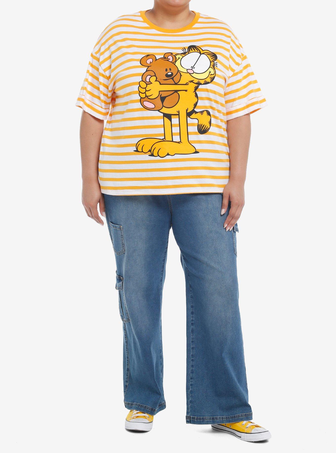 Garfield Stripe Garfield & Pooky Girls Oversized T-Shirt Plus Size, MULTI, alternate