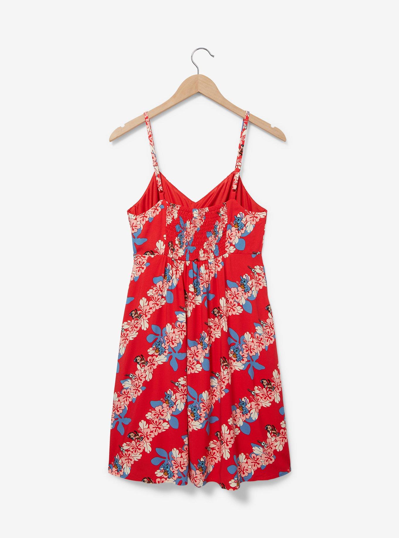 Disney Lilo & Stitch Hibiscus Tie-Front Dress, , hi-res