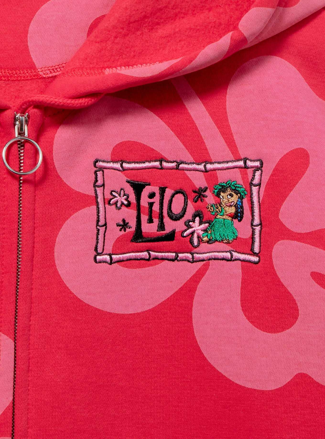 Our Universe Disney Lilo & Stitch Lilo Hibiscus Zip Hoodie, , hi-res
