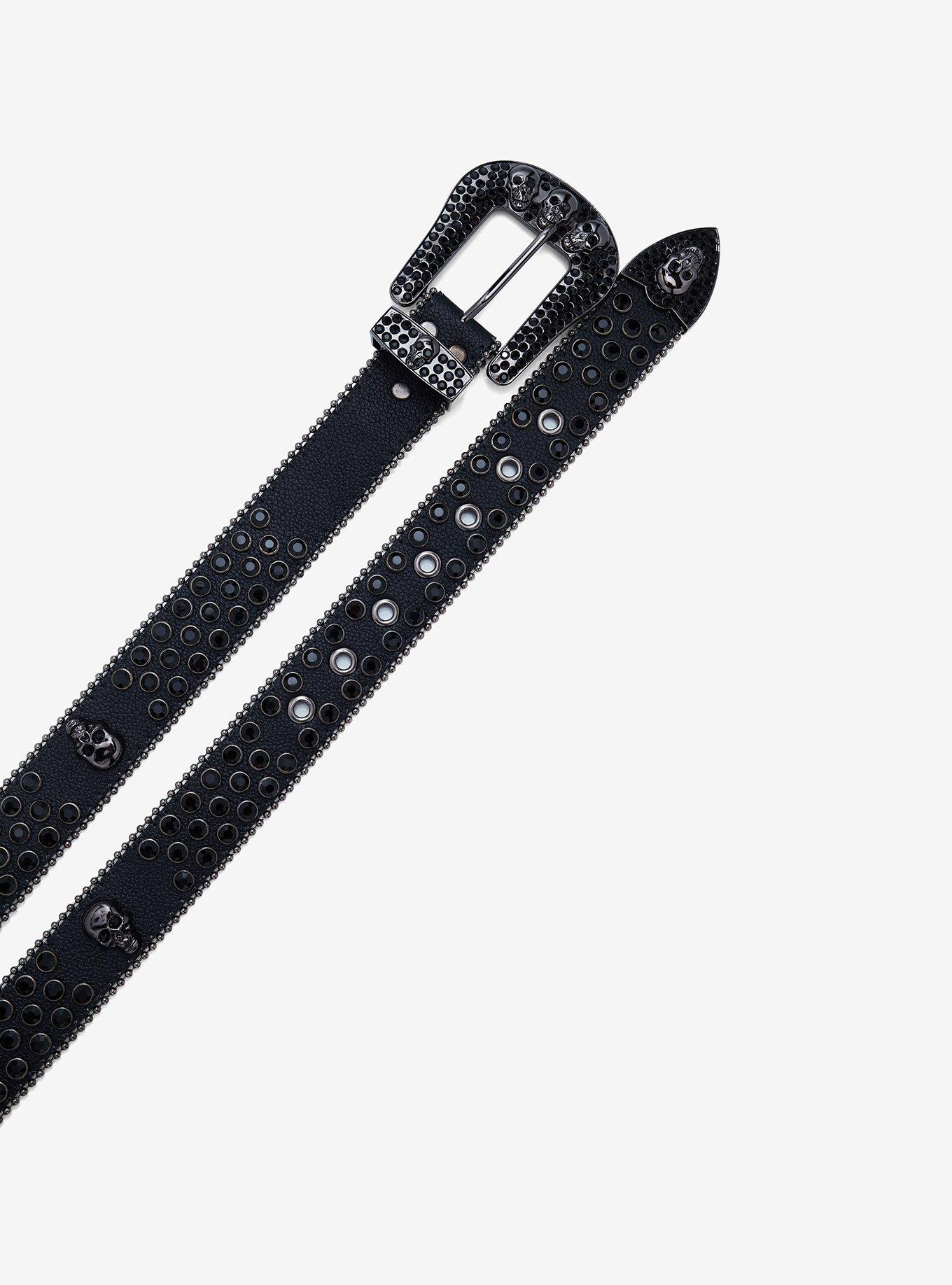 Black Bling Skull Belt, MULTI, alternate