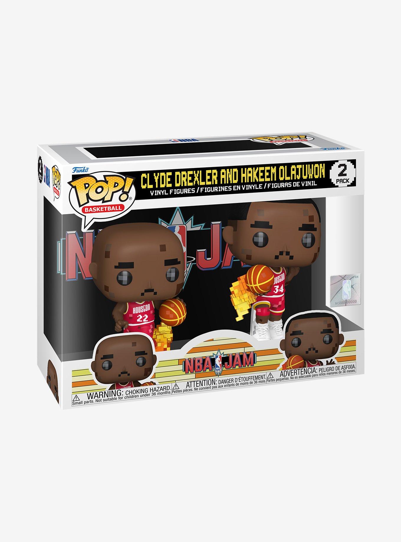 Funko Pop! Basketball NBA Jam Clyde Drexler and Hakeem Olajuwon Vinyl Figure Set, , alternate