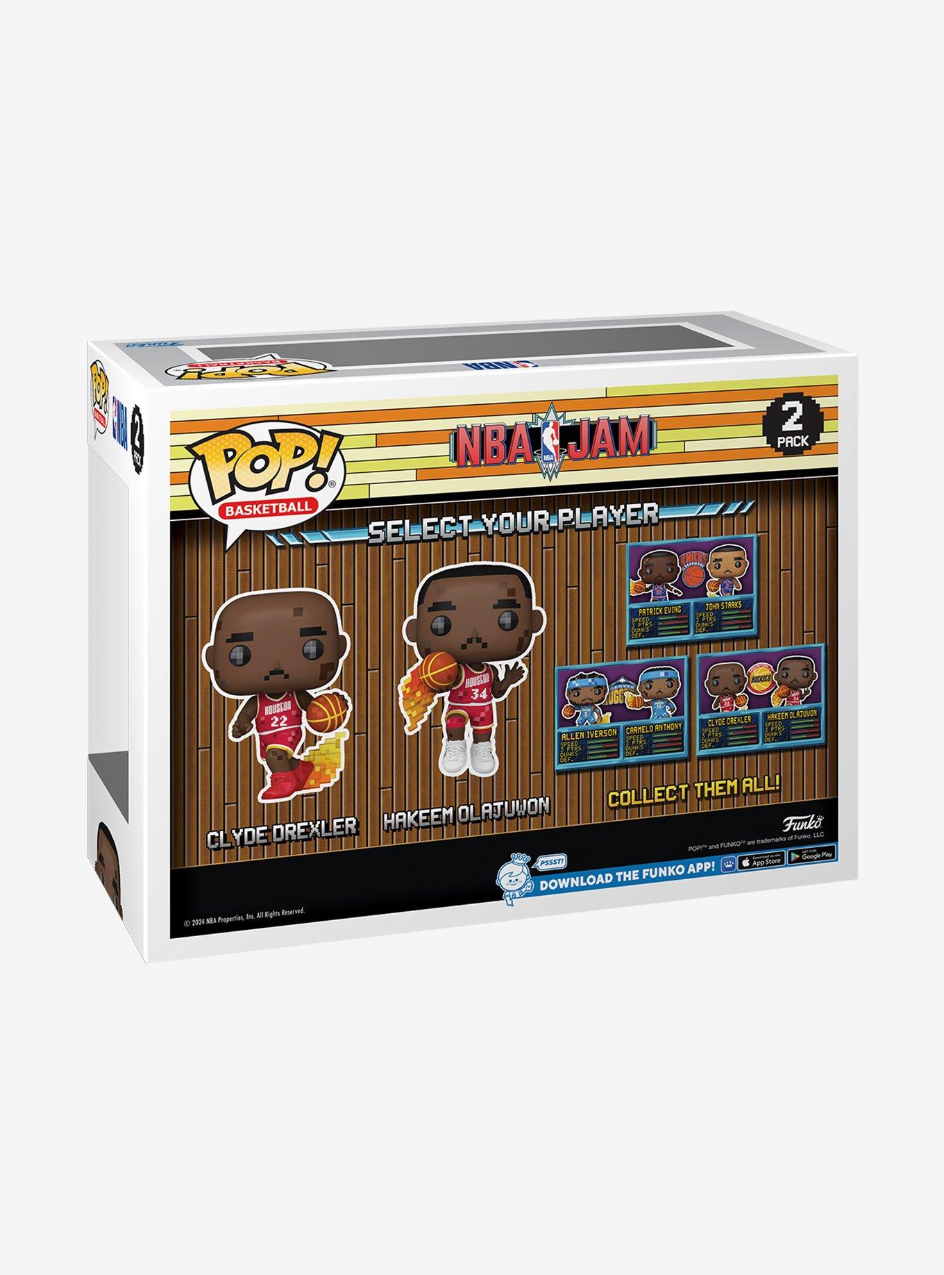 Funko Pop! Basketball NBA Jam Clyde Drexler and Hakeem Olajuwon Vinyl Figure Set, , alternate