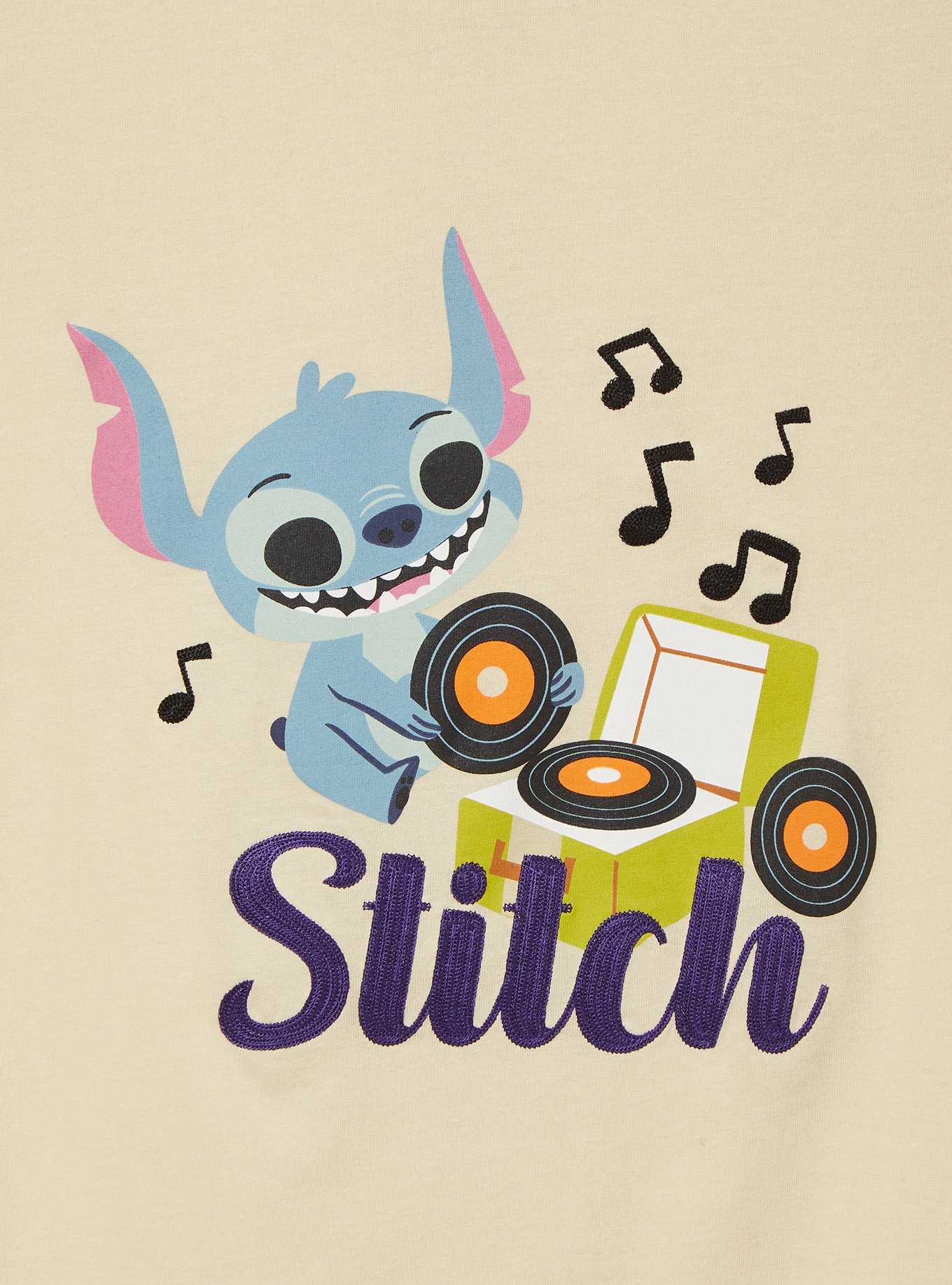 Her Universe Disney Lilo & Stitch Record Player Isometric Women's Ringer T-Shirt — BoxLunch Exclusive, , hi-res