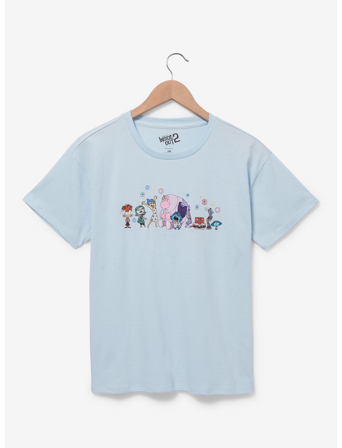 Disney Pixar Inside Out 2 Joy and Friends Women's T-Shirt — BoxLunch Exclusive, LIGHT BLUE, alternate