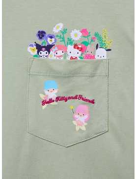 Sanrio Hello Kitty and Friends Floral Women's Pocket T-Shirt — BoxLunch Exclusive, , hi-res