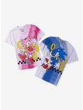 Sonic the Hedgehog Amy Rose Portrait Tie-Dye Couples T-Shirt - BoxLunch Exclusive, OFF WHITE, alternate