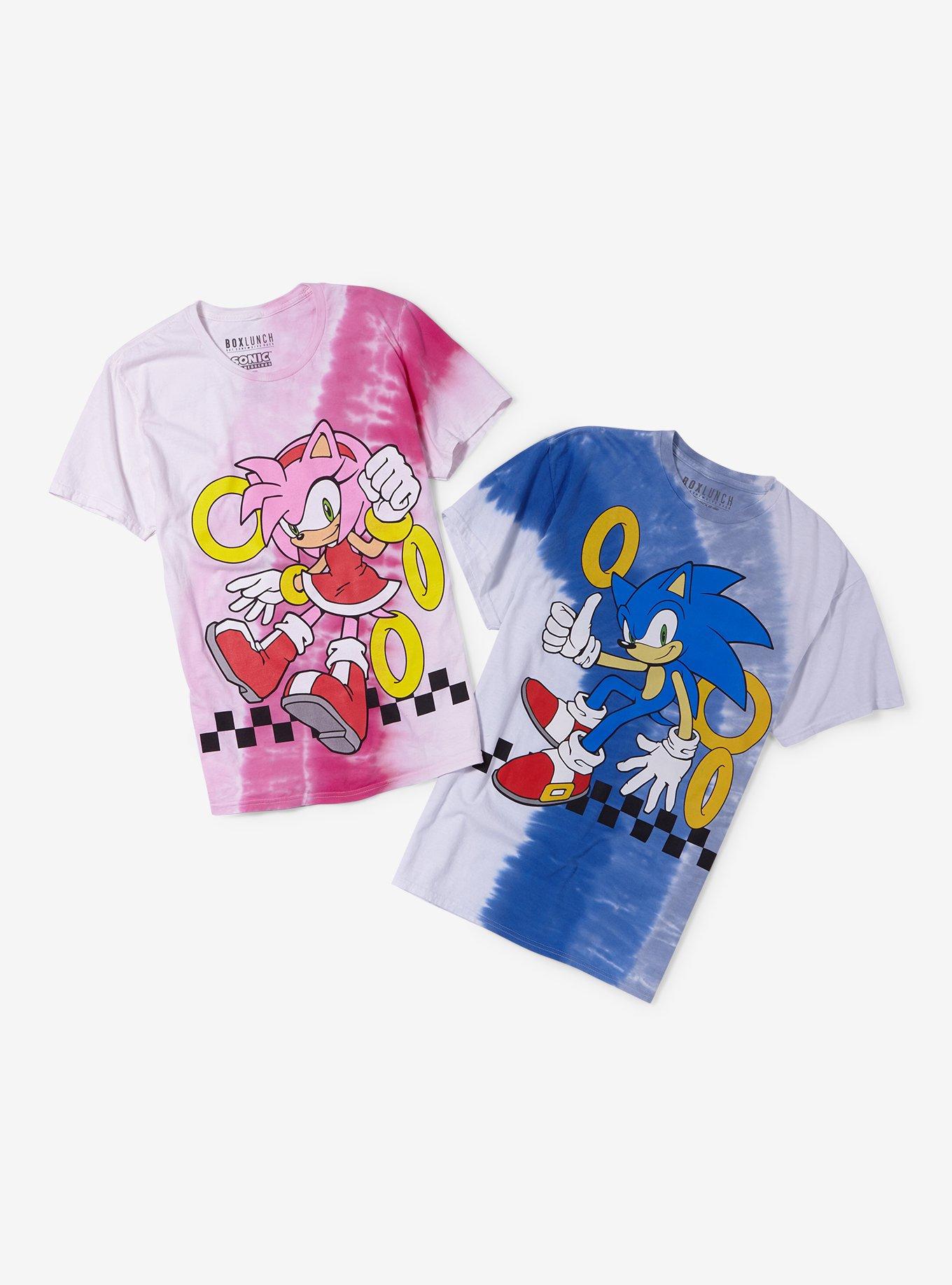 Sonic the Hedgehog Amy Rose Portrait Tie-Dye Couples T-Shirt - BoxLunch Exclusive, OFF WHITE, alternate
