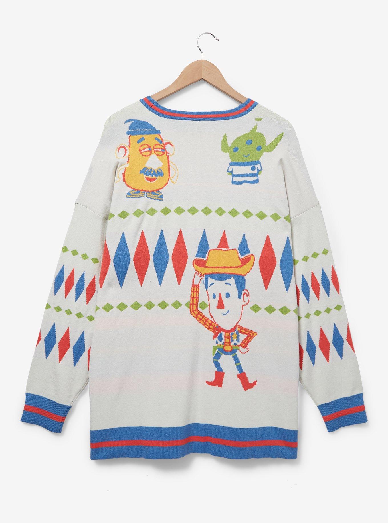 Her Universe Disney Pixar Toy Story Isometric Women's Plus Size Cardigan &mdash; BoxLunch Exclusive, OFF WHITE, alternate