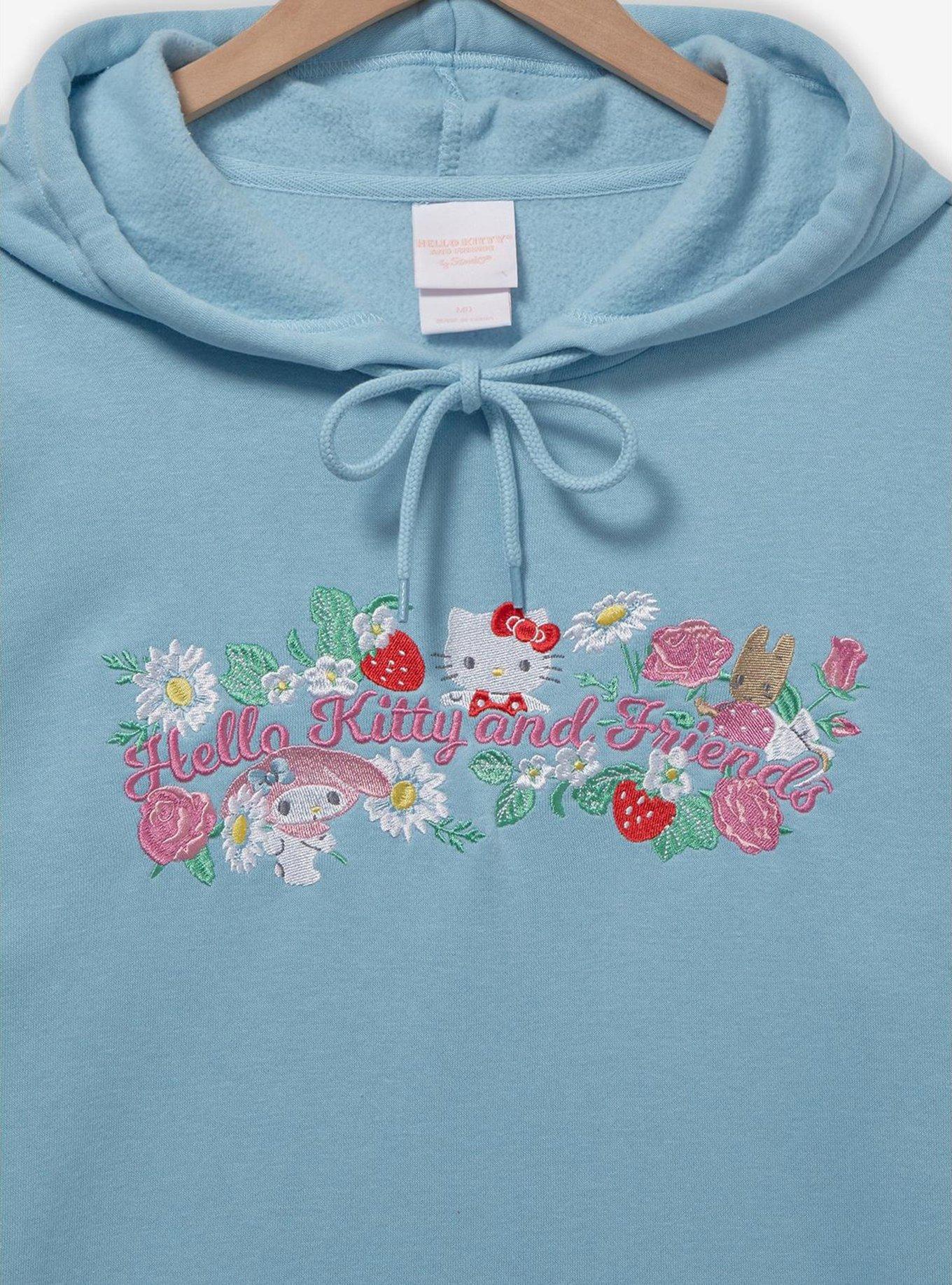 Sanrio Hello Kitty and Friends Floral Character Hoodie — BoxLunch Exclusive, LIGHT BLUE, alternate