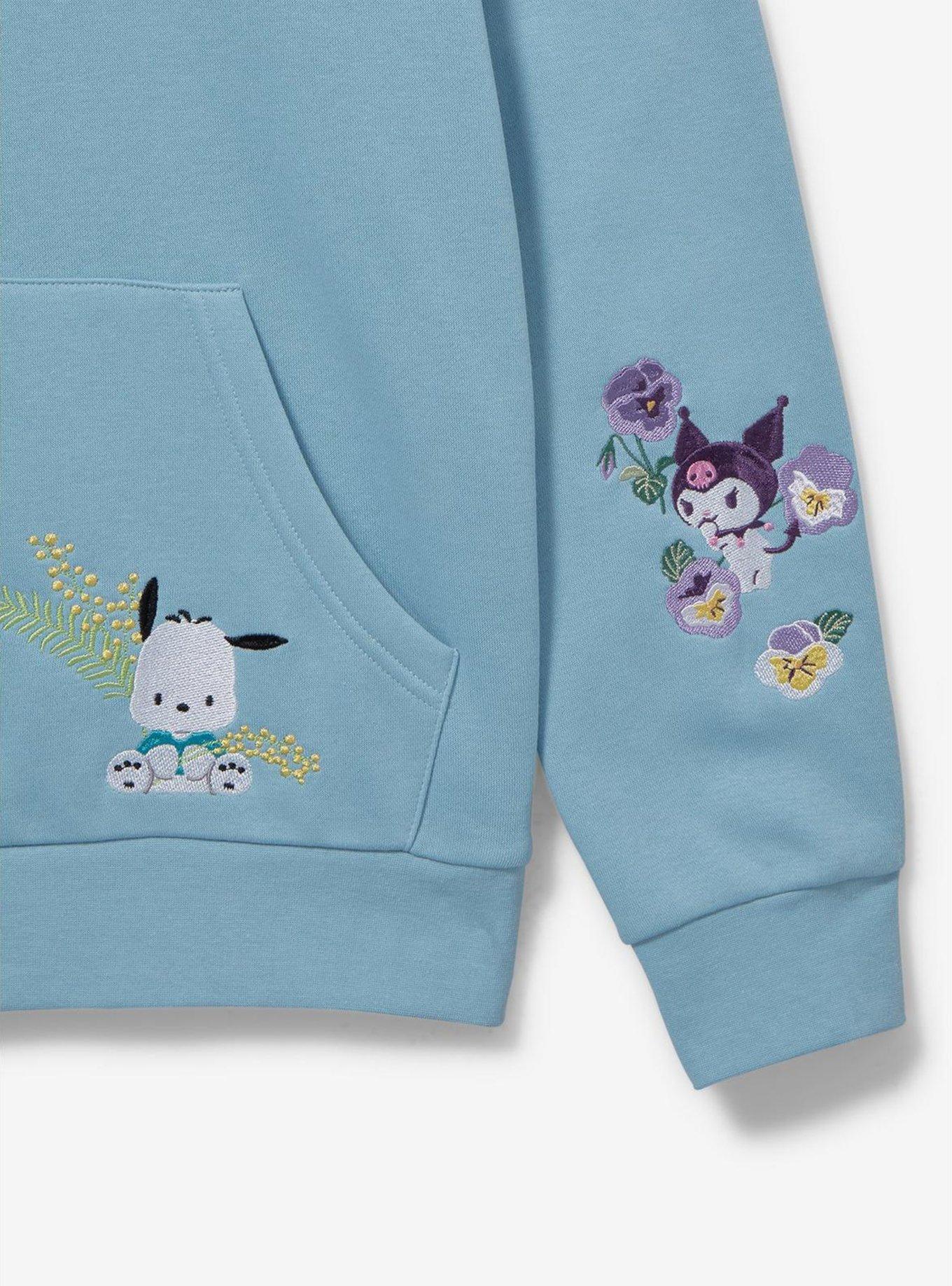 Sanrio Hello Kitty and Friends Floral Character Hoodie — BoxLunch Exclusive, LIGHT BLUE, alternate
