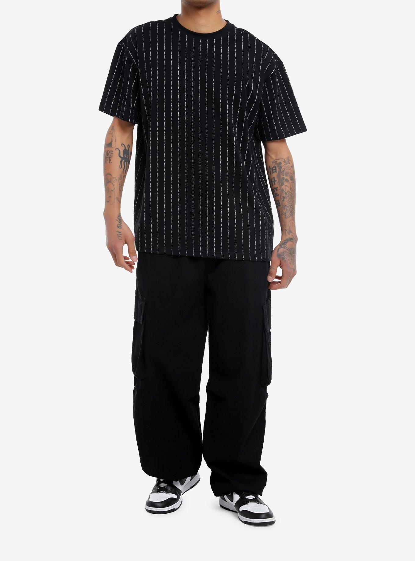 I Hate You Pinstripe Oversized T-Shirt, , hi-res